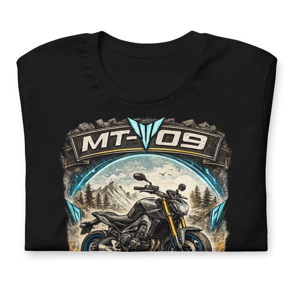 MT-09 Classic Yamaha Vintage Motorcycle Graphic Tee black shirt product image