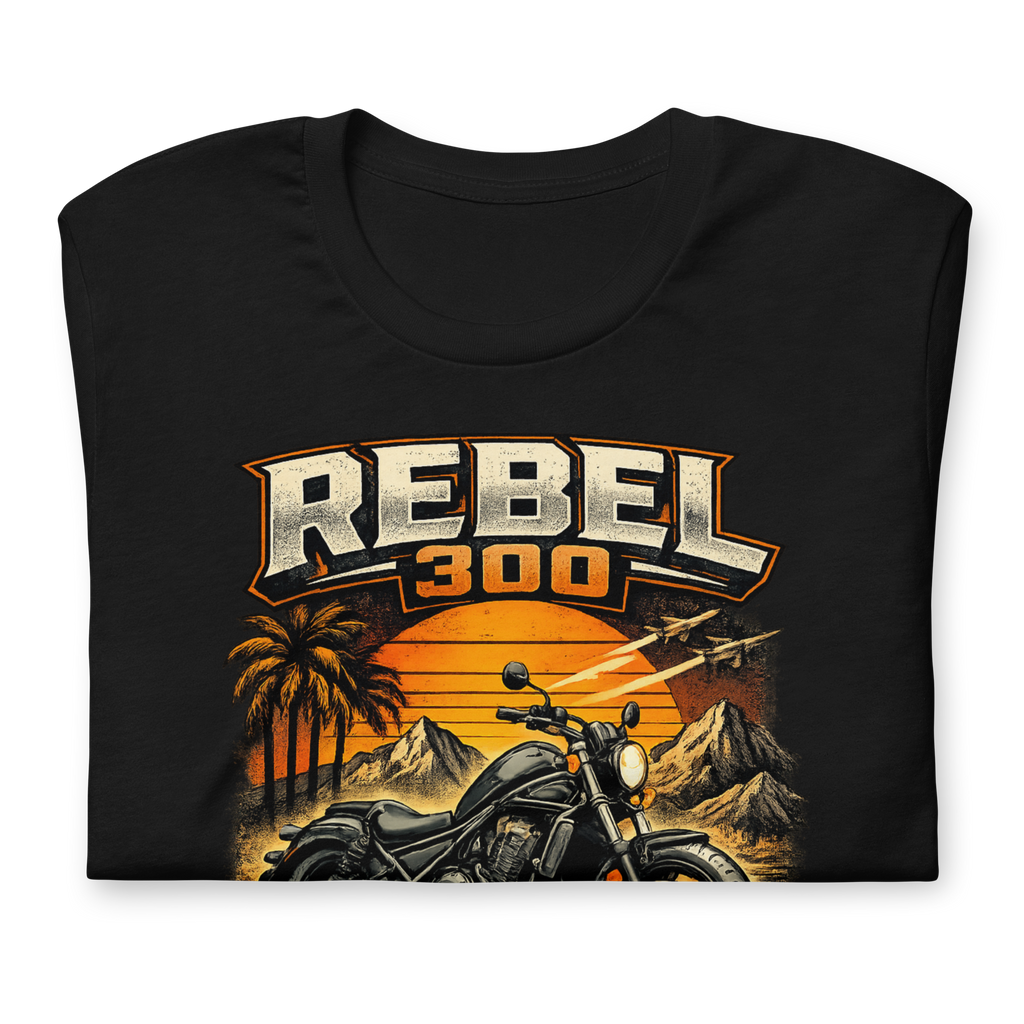 Unisex Rebel 300 Ride Fast Live Free Vintage Motorcycle Graphic Tee product image