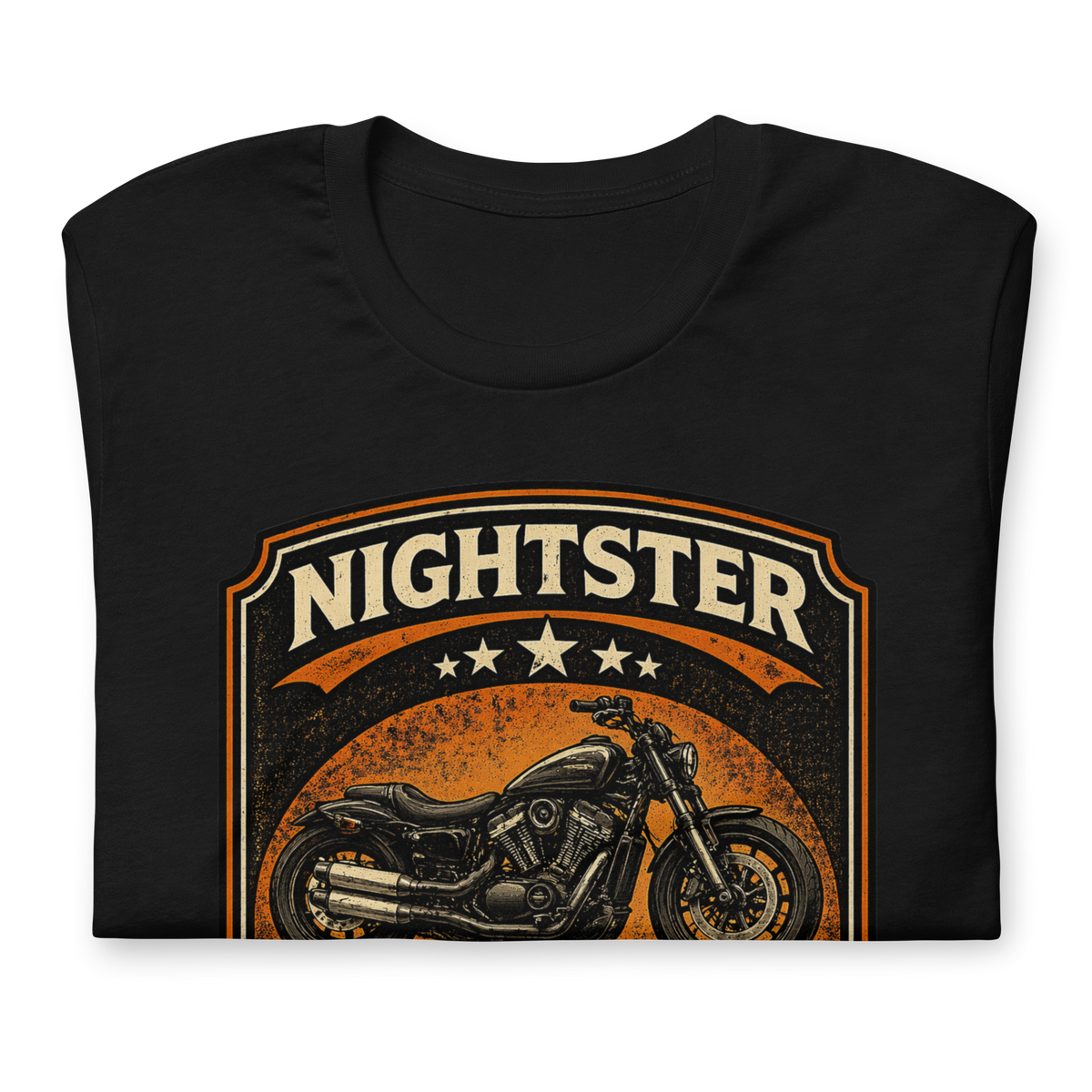 Nightster Built For The Night Ride Hard Stay Wild Motorcycle Graphic Tee black shirt product image