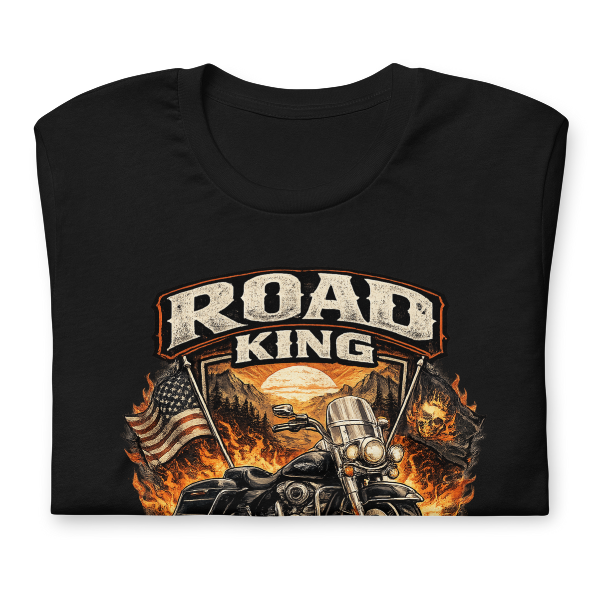 Road King Long Live The King Vintage Motorcycle Graphic Tee black shirt product image