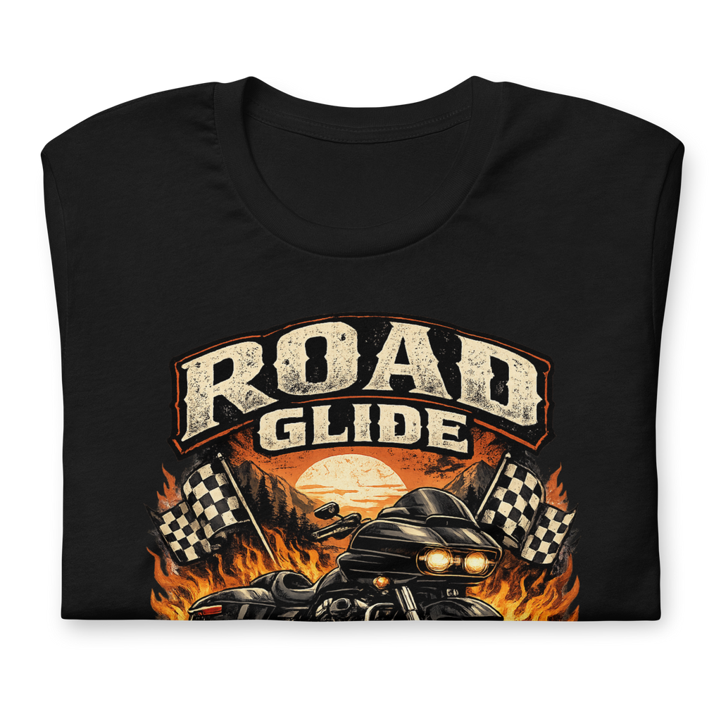 Road Glide Miles Are My Medicine Vintage Motorcycle Graphic Tee black shirt product image