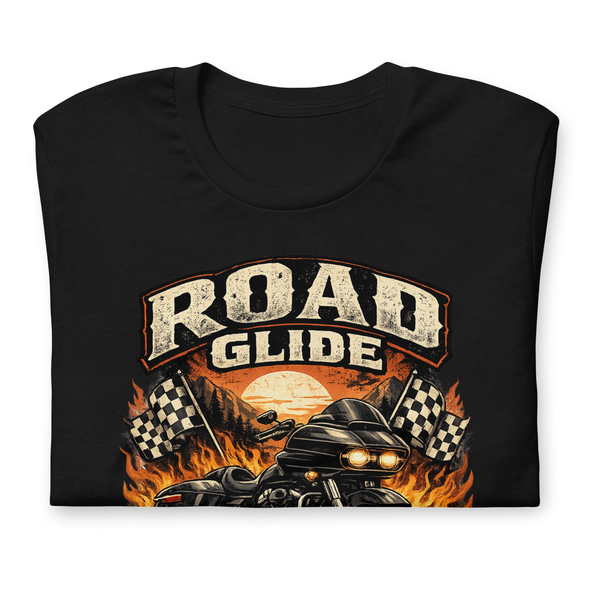 Road Glide Miles Are My Medicine Vintage Motorcycle Graphic Tee black shirt product image